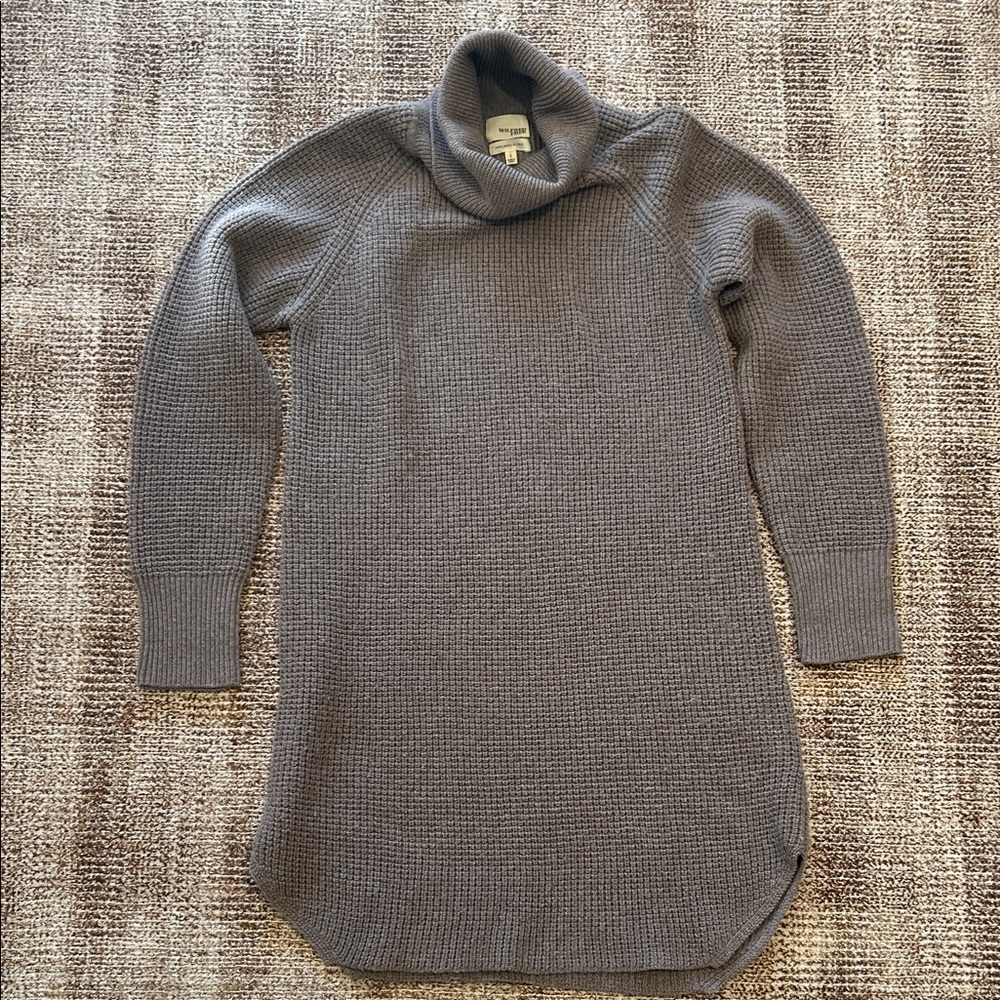 Wilfred Gray Turtleneck Knit Sweater Dress size S